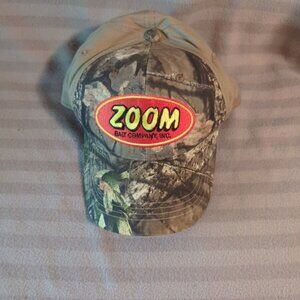 Mossy Oak Camo Hat Mens One Size Green Strapback Cap ZOOM Bait Company Fishing